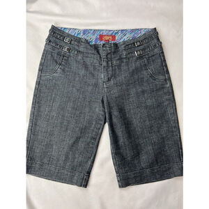 One Song Authentic Denim Women's Bermuda Trouser Shorts Size 10 Mid-rise EUC